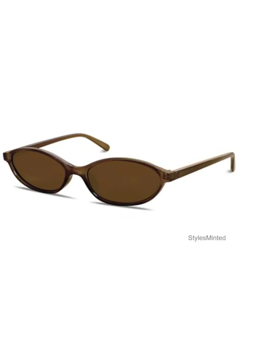Retro Oval Cat Eye Sunglasses - UV Protection Lightweight Narrow Shades